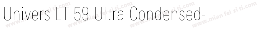 Univers LT 59 Ultra Condensed字体转换